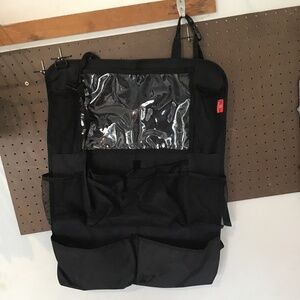 Helteko Car Seat Back Organizer Tablet Holder Black Travel Storage